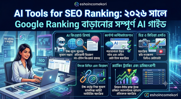 AI Tools for SEO Ranking: ২০২৬ সালে Google Ranking বাড়ানোর সম্পূর্ণ AI গাইড