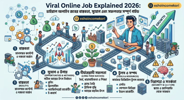 Viral Online Job Explained 2026: ভাইরাল অনলাইন জবের বাস্তবতা, সুযোগ এবং সফলতার সম্পূর্ণ গাইড