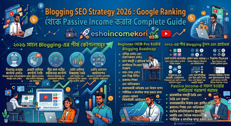Blogging SEO Strategy 2026 : Google Ranking থেকে Passive Income করার Complete Guide