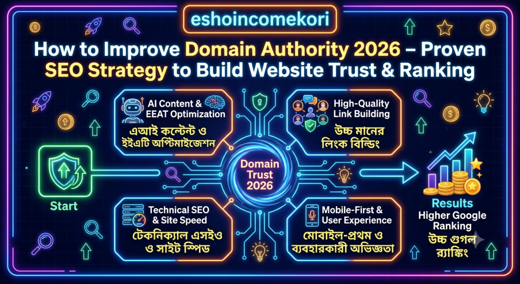 How to Improve Domain Authority 2026 – Proven SEO Strategy to Build Website Trust & Ranking