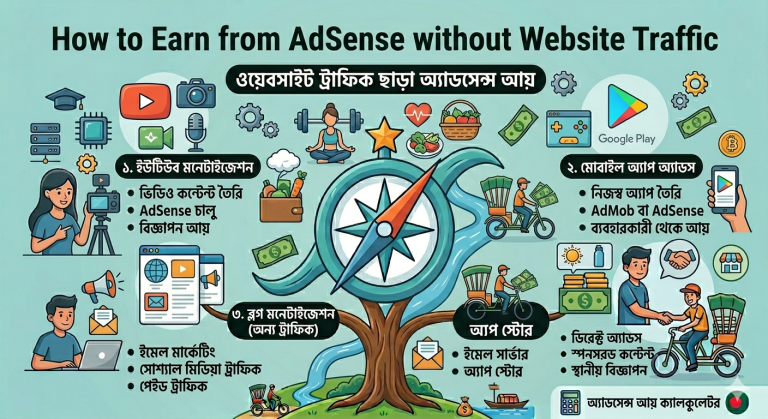 How to earn from AdSense without website traffic