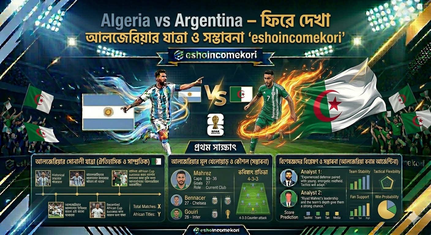 Algeria vs Argentina – ফিরে দেখা আলজেরিয়ার যাত্রা ও সম্ভাবনা