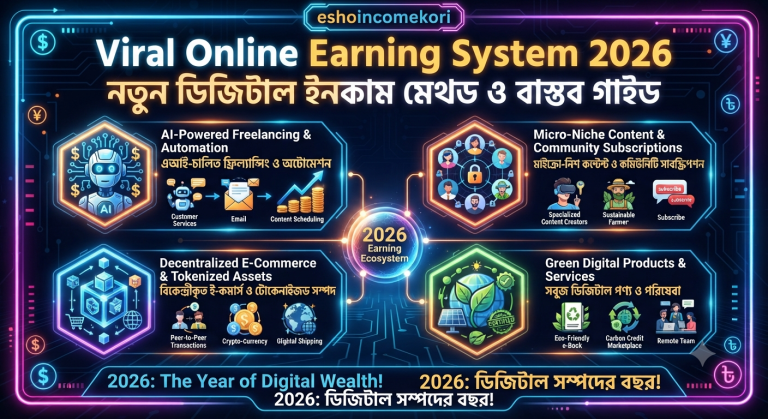 Viral Online Earning System 2026 – নতুন ডিজিটাল ইনকাম মেথড ও বাস্তব গাইড