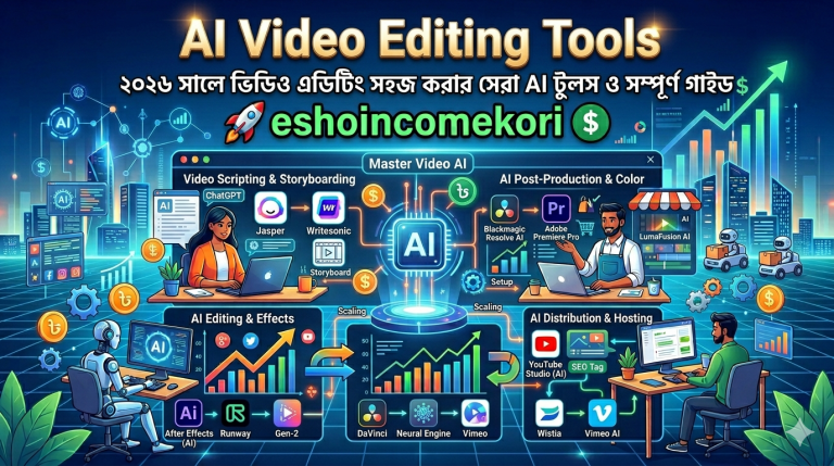 AI Video Editing Tools: ২০২৬ সালে ভিডিও এডিটিং সহজ করার সেরা AI টুলস ও সম্পূর্ণ গাইড