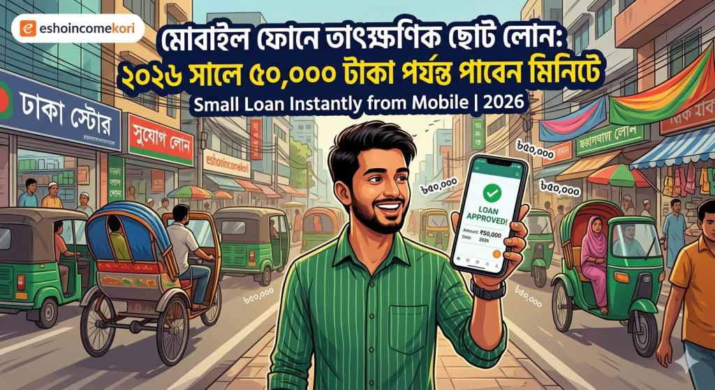 মোবাইল ফোনে তাৎক্ষণিক ছোট লোন: ২০২৬ সালে ৫০,০০০ টাকা পর্যন্ত পাবেন মিনিটে | Small Loan Instantly from Mobile