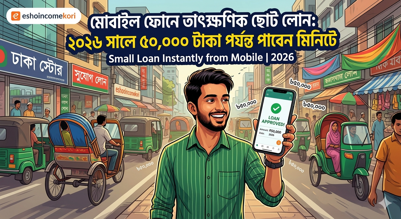 মোবাইল ফোনে তাৎক্ষণিক ছোট লোন: ২০২৬ সালে ৫০,০০০ টাকা পর্যন্ত পাবেন মিনিটে | Small Loan Instantly from Mobile