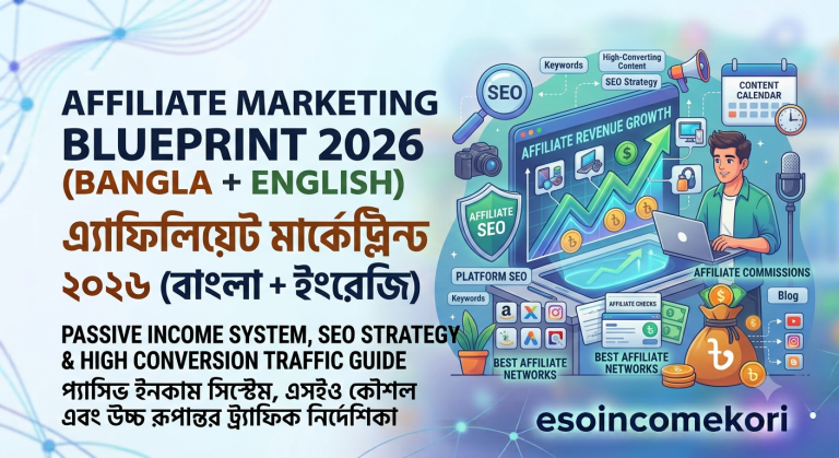 Affiliate Marketing Blueprint 2026 (Bangla + English): Passive Income System, SEO Strategy & High Conversion Traffic Guide