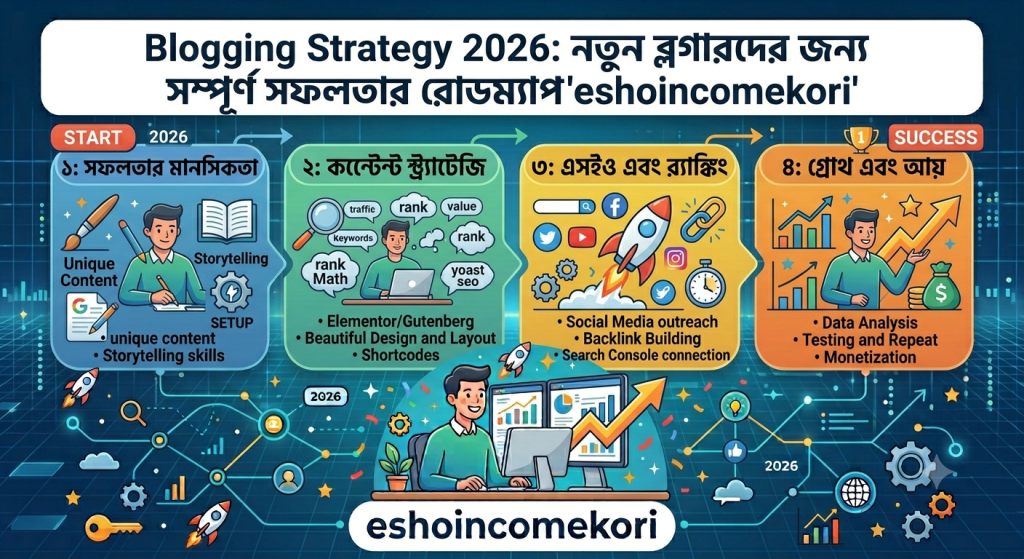 Blogging Strategy 2026: নতুন ব্লগারদের জন্য সম্পূর্ণ সফলতার রোডম্যাপ