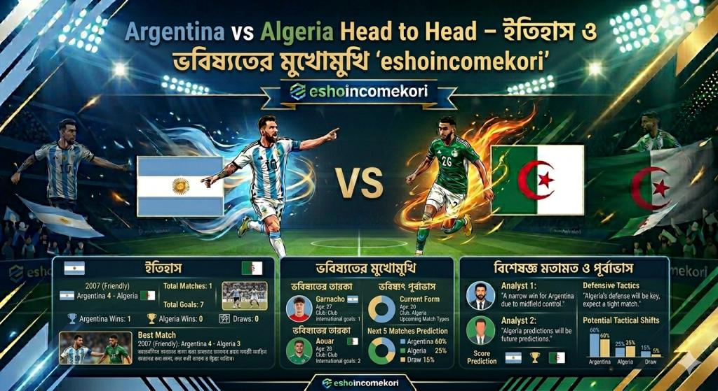  Argentina vs Algeria Head to Head – ইতিহাস ও ভবিষ্যতের মুখোমুখি