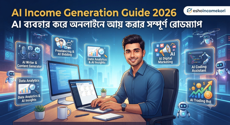 AI Income Generation Guide 2026: AI ব্যবহার করে অনলাইনে আয় করার সম্পূর্ণ রোডম্যাপ