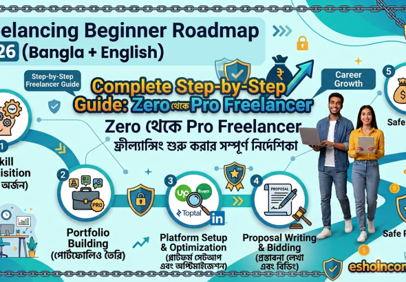 Freelancing Beginner Roadmap 2026 (Bangla + English): Zero থেকে Pro Freelancer হওয়ার Complete Step by Step Guide