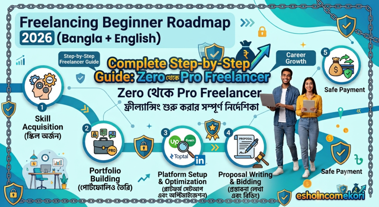 Freelancing Beginner Roadmap 2026 (Bangla + English): Zero থেকে Pro Freelancer হওয়ার Complete Step by Step Guide