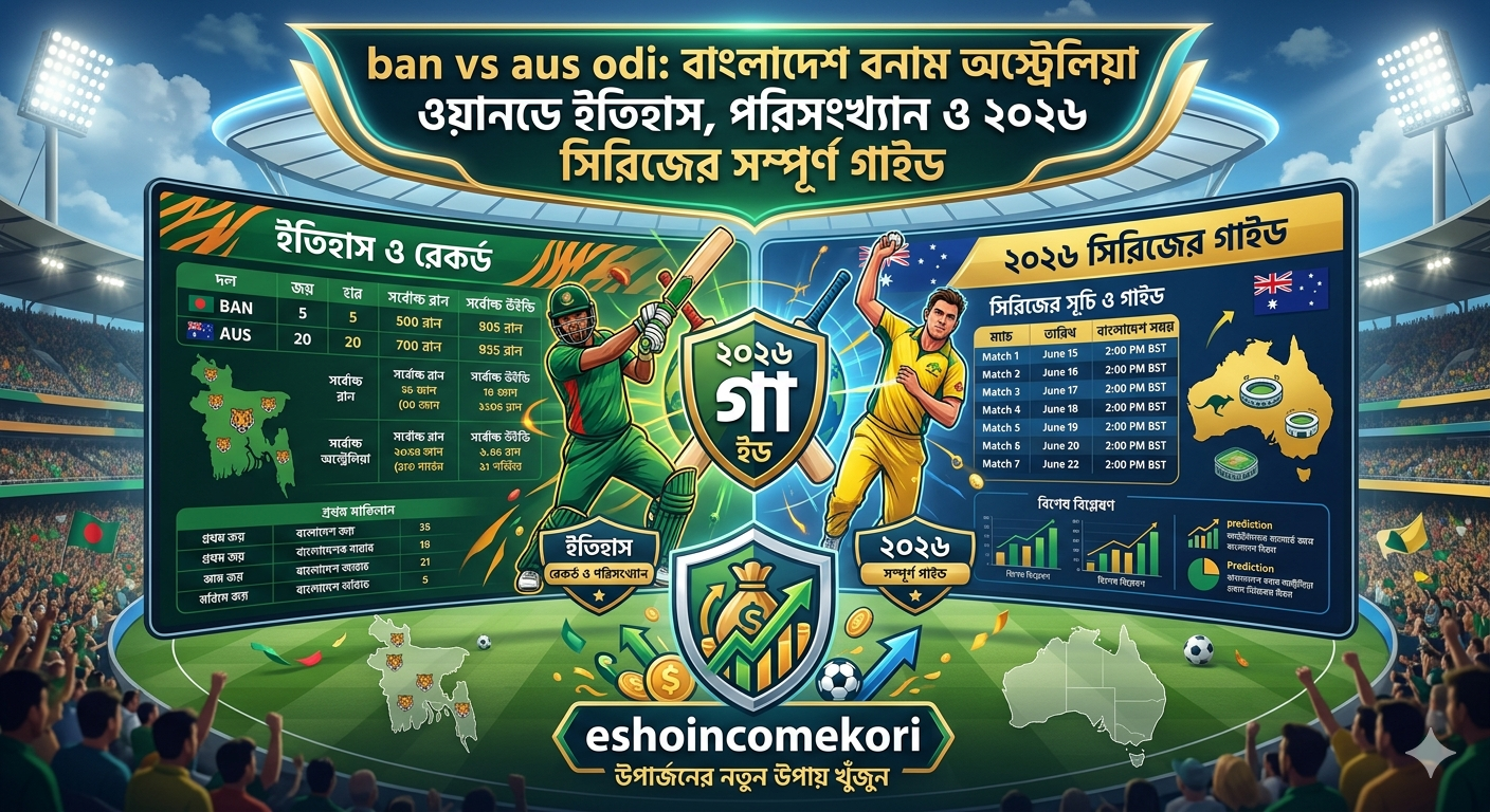  ban vs aus odi: বাংলাদেশ বনাম অস্ট্রেলিয়া ওয়ানডে ইতিহাস, পরিসংখ্যান ও ২০২৬ সিরিজের সম্পূর্ণ গাইড