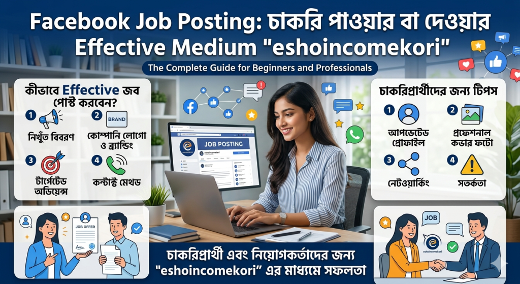 Facebook Job Posting: চাকরি পাওয়ার বা দেওয়ার Effective Medium