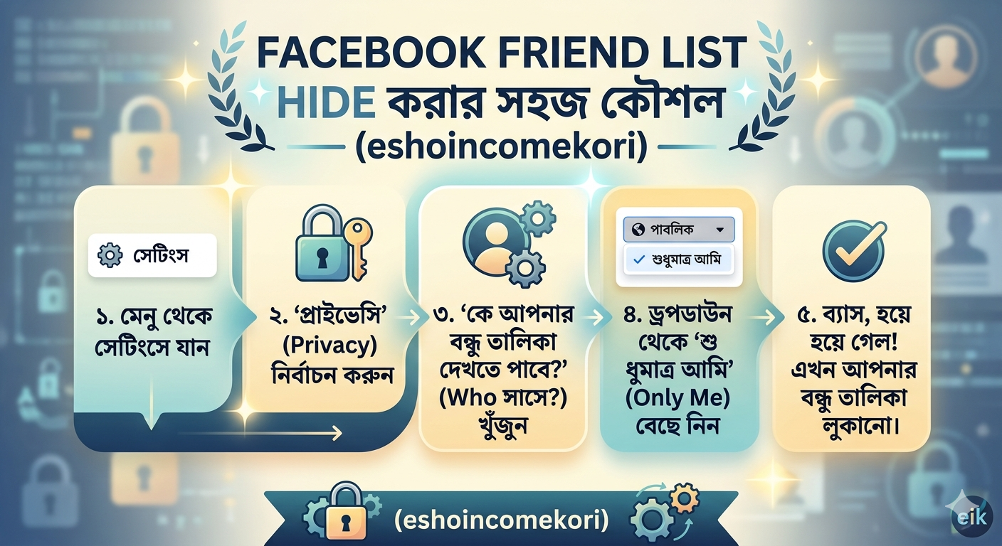Facebook Friend List Hide করার সহজ কৌশল