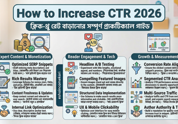 How to Increase CTR 2026: ক্লিক-থ্রু রেট বাড়ানোর সম্পূর্ণ প্র্যাকটিক্যাল গাইড