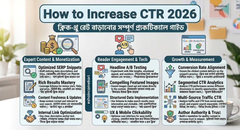 How to Increase CTR 2026: ক্লিক-থ্রু রেট বাড়ানোর সম্পূর্ণ প্র্যাকটিক্যাল গাইড