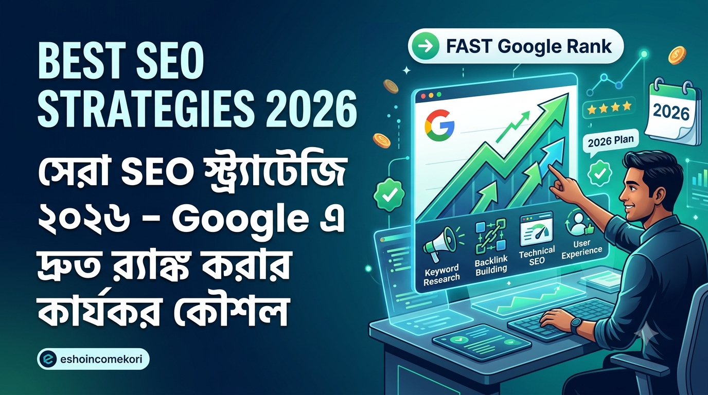 Best SEO Strategies 2026 – Proven Techniques to Rank Higher on Google Fast সেরা SEO স্ট্র্যাটেজি ২০২৬ – Google এ দ্রুত র‍্যাঙ্ক করার কার্যকর কৌশল