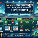 live score: লাইভ ক্রিকেট স্কোরের সেরা মাধ্যম, অ্যাপ, ওয়েবসাইট ও আপডেটের কৌশল
