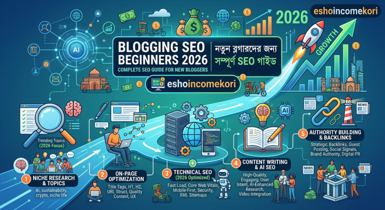 Blogging SEO Guide Beginners 2026: নতুন ব্লগারদের জন্য সম্পূর্ণ SEO গাইড
