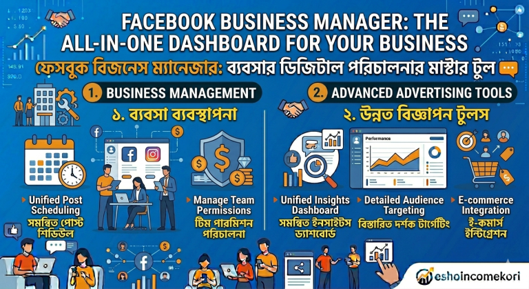 Facebook Business Manager: The All-in-One Dashboard for Your Business ফেসবুক বিজনেস ম্যানেজার: ব্যবসার ডিজিটাল পরিচালনার মাস্টার টুল