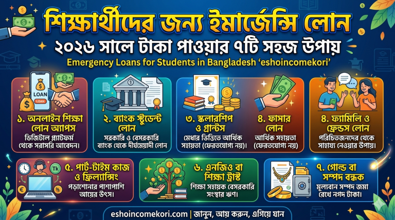 শিক্ষার্থীদের জন্য ইমার্জেন্সি লোন: ২০২৬ সালে টাকা পাওয়ার ৭টি সহজ উপায় | Emergency Loans for Students in Bangladesh