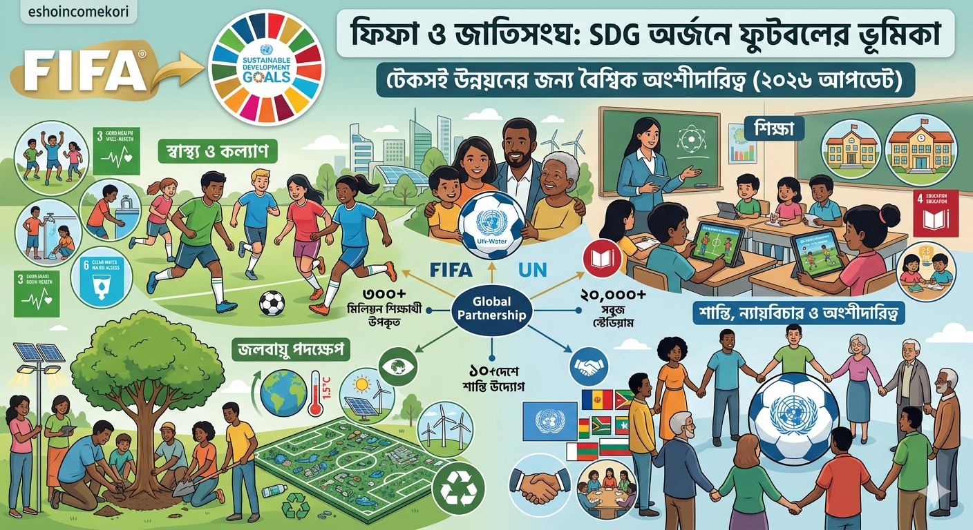 FIFA ও জাতিসংঘ: SDG অর্জনে ফুটবলের ভূমিকা – টেকসই উন্নয়নের জন্য বৈশ্বিক অংশীদারিত্ব (২০২৬ আপডেট)