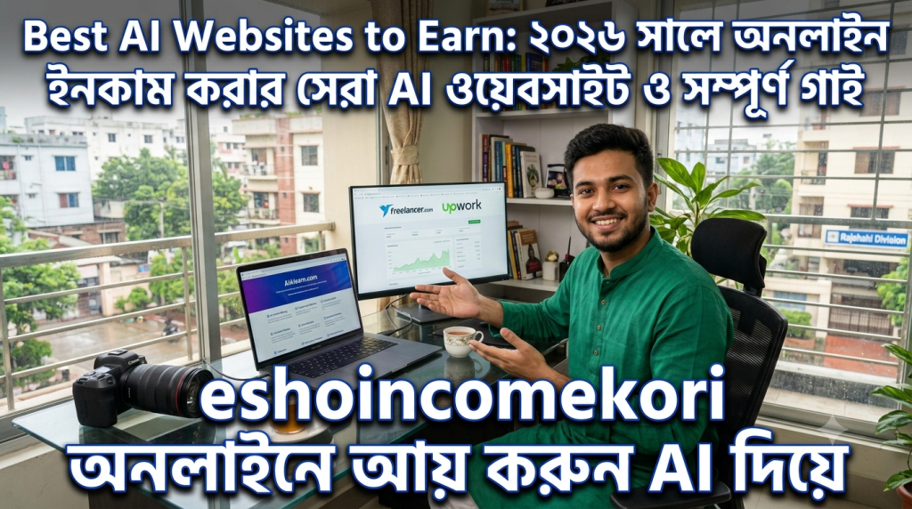 Best AI Websites to Earn: ২০২৬ সালে অনলাইন ইনকাম করার সেরা AI ওয়েবসাইট ও সম্পূর্ণ গাইড