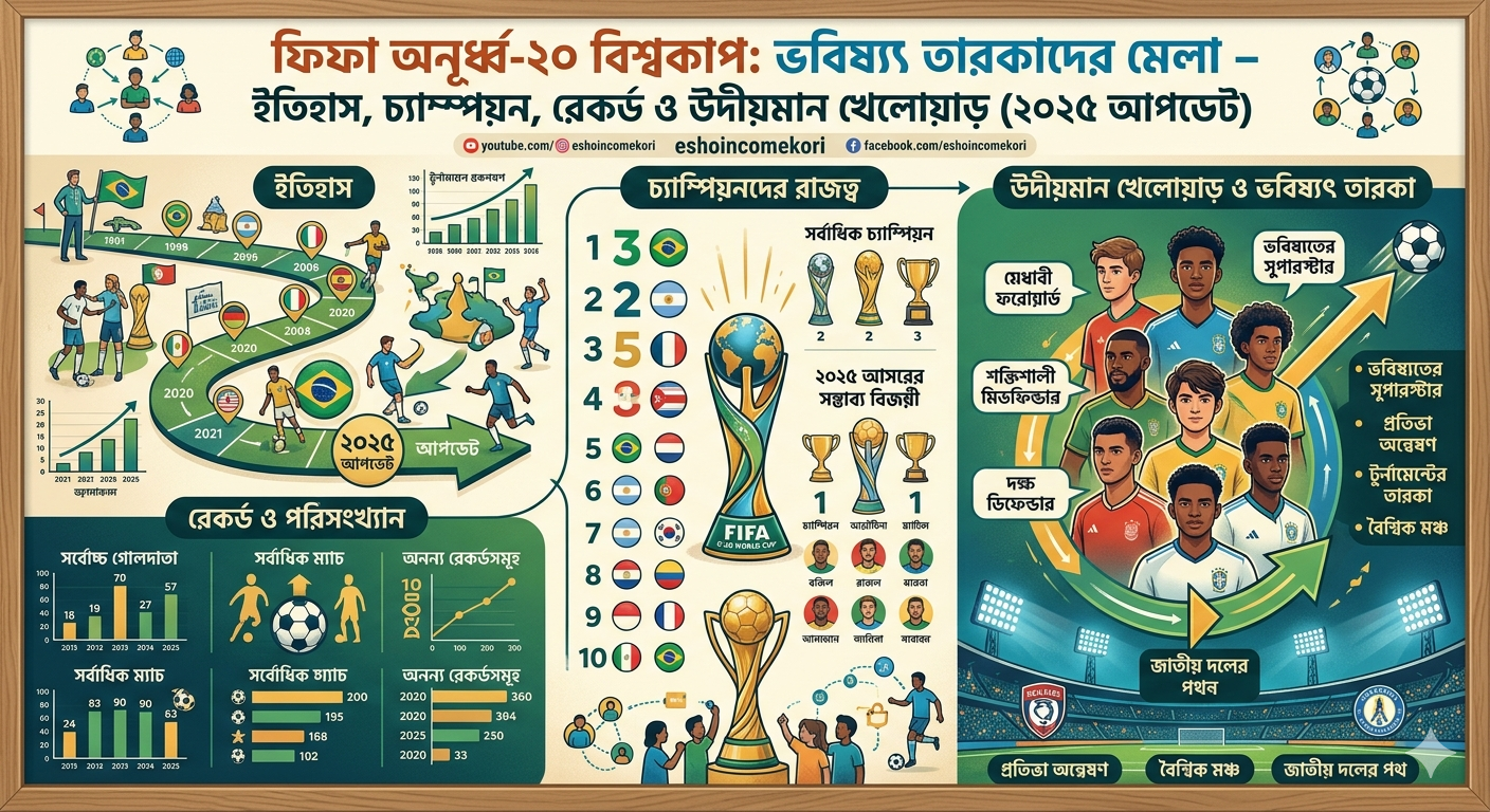 FIFA U-20 বিশ্বকাপ: ভবিষ্যৎ তারকাদের মেলা – ইতিহাস, চ্যাম্পিয়ন, রেকর্ড ও উদীয়মান খেলোয়াড় (২০২৫ আপডেট)