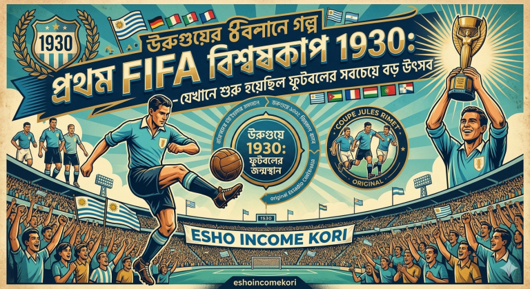 প্রথম FIFA বিশ্বকাপ 1930: উরুগুয়ের স্বর্ণালি গল্প – যেখানে শুরু হয়েছিল ফুটবলের সবচেয়ে বড় উৎসব