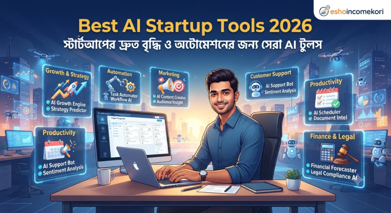 Best AI Startup Tools 2026: স্টার্টআপের দ্রুত বৃদ্ধি ও অটোমেশনের জন্য সেরা AI টুলস