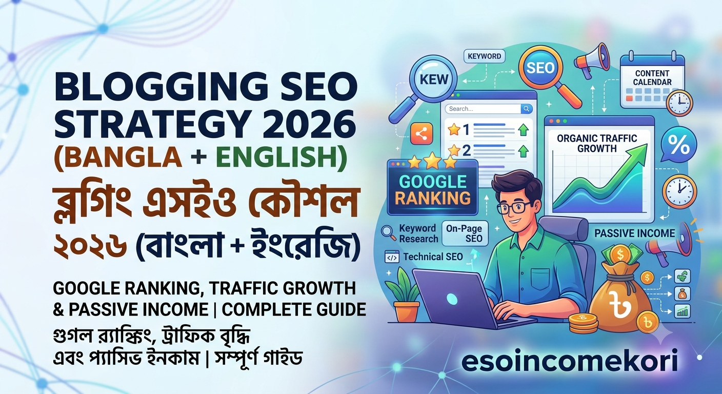 Blogging SEO Strategy 2026 (Bangla + English): Google Ranking, Traffic Growth & Passive Income Complete Guide
