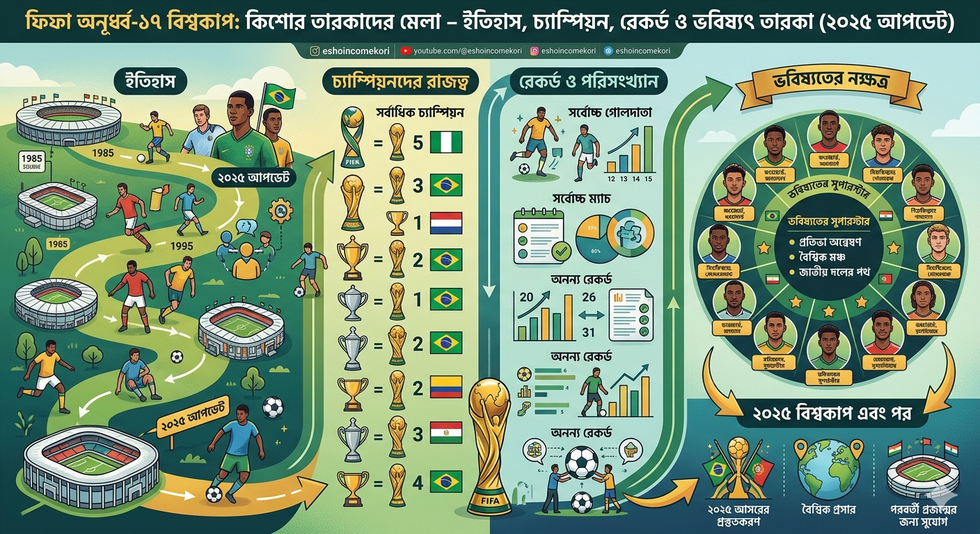 FIFA U-17 বিশ্বকাপ: কিশোর তারকাদের মেলা – ইতিহাস, চ্যাম্পিয়ন, রেকর্ড ও ভবিষ্যৎ তারকা (২০২৫ আপডেট)