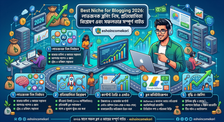 Best Niche for Blogging 2026: লাভজনক ব্লগিং নিস, প্রতিযোগিতা বিশ্লেষণ এবং সফলতার সম্পূর্ণ গাইড