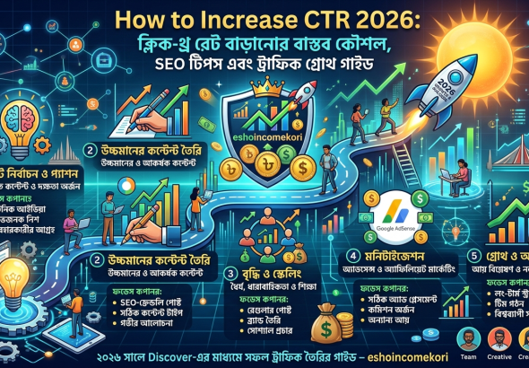 How to Increase CTR 2026: ক্লিক-থ্রু রেট বাড়ানোর বাস্তব কৌশল, SEO টিপস এবং ট্রাফিক গ্রোথ গাইড