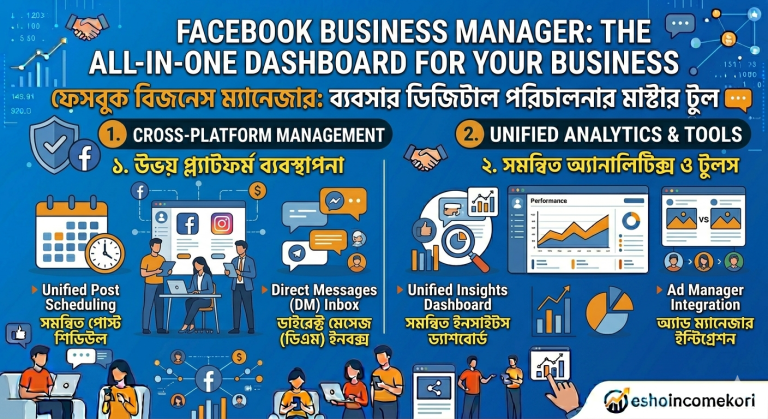Facebook Business Manager: The All-in-One Dashboard for Your Business ফেসবুক বিজনেস ম্যানেজার: ব্যবসার ডিজিটাল পরিচালনার মাস্টার টুল