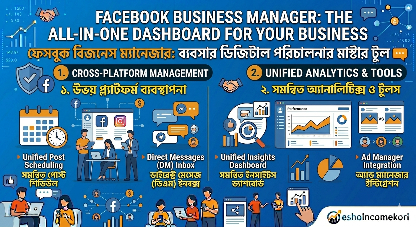 Facebook Business Manager: The All-in-One Dashboard for Your Business ফেসবুক বিজনেস ম্যানেজার: ব্যবসার ডিজিটাল পরিচালনার মাস্টার টুল
