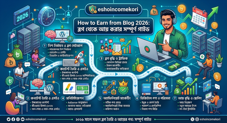 How to Earn from Blog 2026: ব্লগ থেকে আয় করার সম্পূর্ণ গাইড