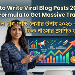 How to Write Viral Blog Posts 2026 – Proven Formula to Get Massive Traffic Fast ভাইরাল ব্লগ পোস্ট লেখার উপায় ২০২৬ – দ্রুত বেশি ট্রাফিক পাওয়ার প্রমাণিত ফর্মুলা