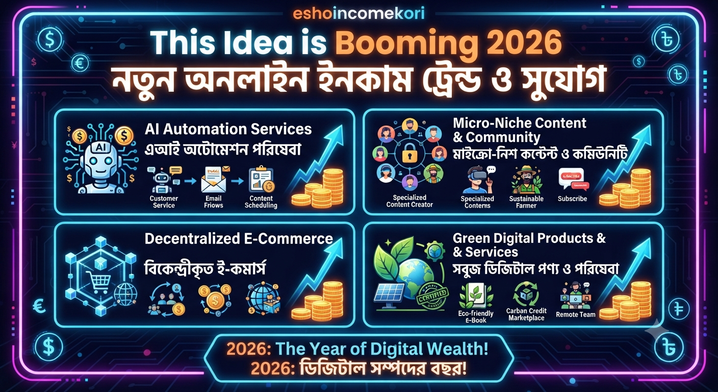 This Idea is Booming 2026 – নতুন অনলাইন ইনকাম ট্রেন্ড ও সুযোগ