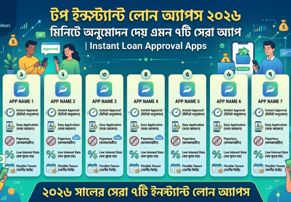 টপ ইন্সট্যান্ট লোন অ্যাপস ২০২৬: মিনিটে অনুমোদন দেয় এমন ৭টি সেরা অ্যাপ | Instant Loan Approval Apps