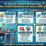 AI Tools for Content Writing 2026: ব্লগার ও কনটেন্ট ক্রিয়েটরদের জন্য সেরা AI রাইটিং টুলস