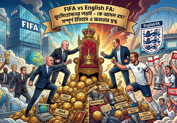 FIFA vs English FA: ফুটবলের সিংহাসনের লড়াই – কে আসল বস? সম্পূর্ণ ইতিহাস ও ক্ষমতার দ্বন্দ্ব