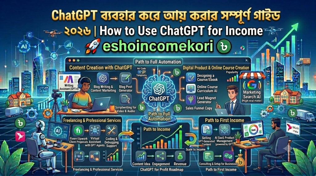 ChatGPT ব্যবহার করে আয় করার সম্পূর্ণ গাইড ২০২৬ | How to Use ChatGPT for Income