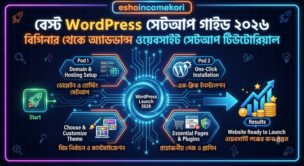 বেস্ট WordPress সেটআপ গাইড ২০২৬ – বিগিনার থেকে অ্যাডভান্স ওয়েবসাইট সেটআপ টিউটোরিয়াল