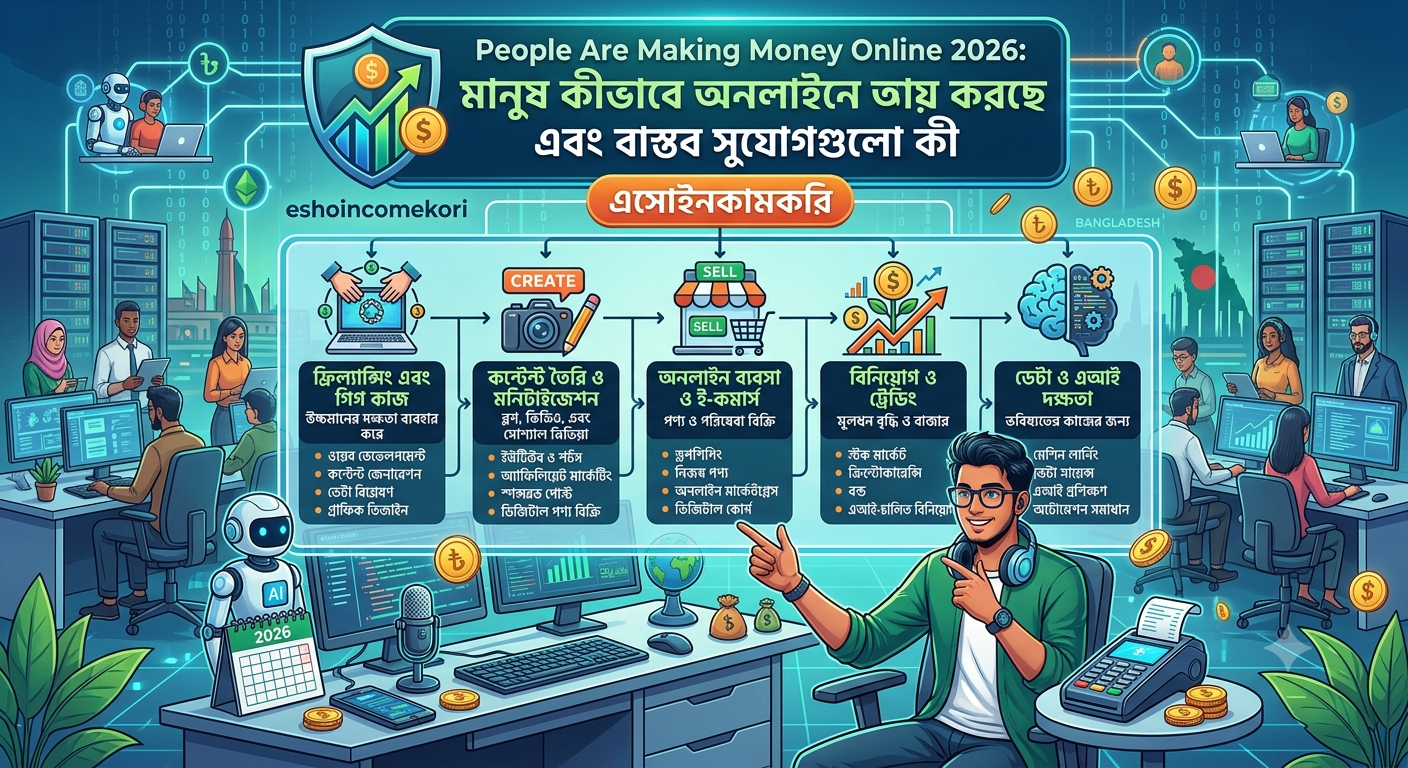 People Are Making Money Online 2026: মানুষ কীভাবে অনলাইনে আয় করছে এবং বাস্তব সুযোগগুলো কী