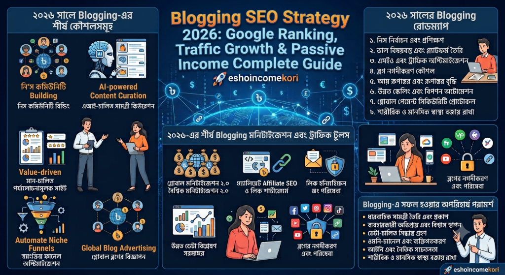 Blogging SEO Strategy 2026: Google Ranking, Traffic Growth & Passive Income Complete Guide