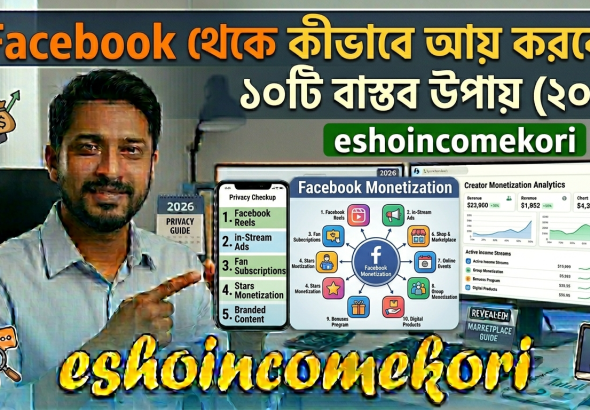 Facebook থেকে কীভাবে আয় করবেন? ১০টি বাস্তব উপায় (২০২৬)Facebook থেকে কীভাবে আয় করবেন? ১০টি বাস্তব উপায় (২০২৬)