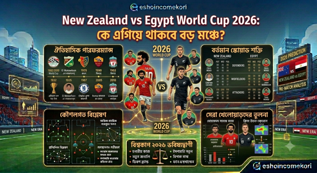 New Zealand vs Egypt World Cup 2026: কে এগিয়ে থাকবে বড় মঞ্চে?
