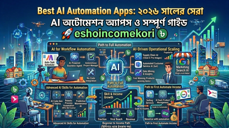 Best AI Automation Apps: ২০২৬ সালের সেরা AI অটোমেশন অ্যাপস ও সম্পূর্ণ গাইড